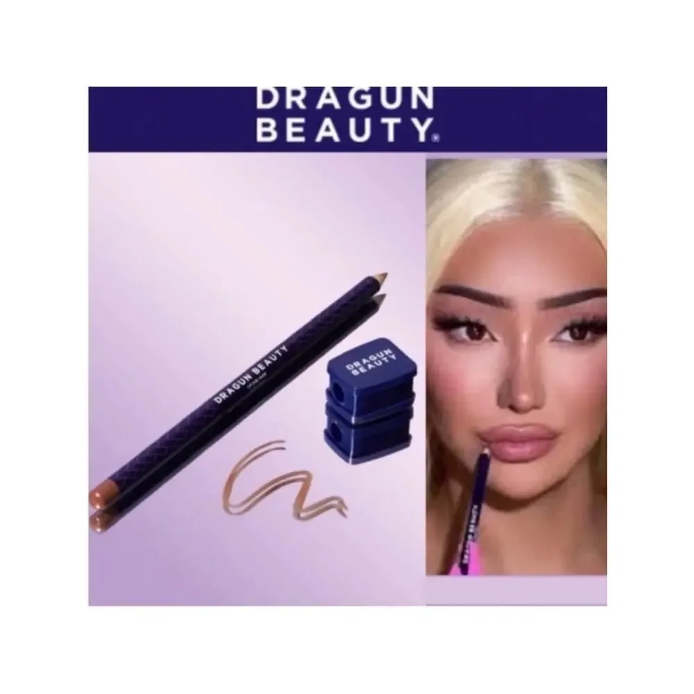 NWT Dragon Beauty Lip Job Liner & Sharpener in 2.0 cc medium brown